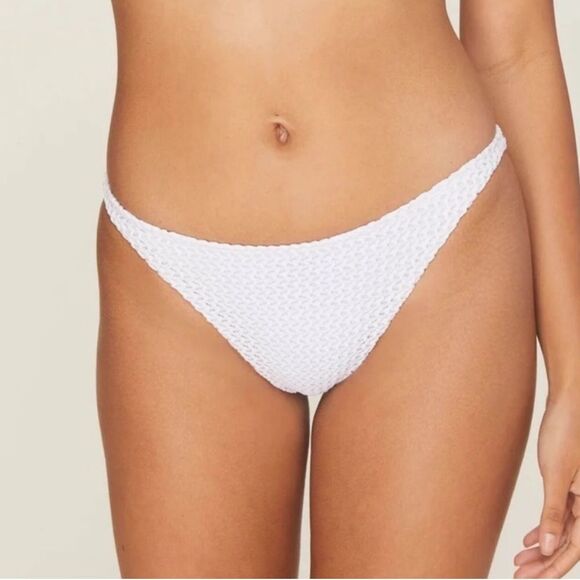 NWT Andie Swim The Tropez Crochet Bikini Bottom in‎ White Size Large NWT - Picture 1 of 4